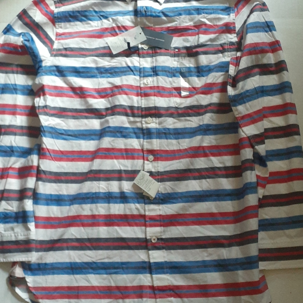 Tommy Hilfiger Striped Long Sleeve Shirt LT NWT